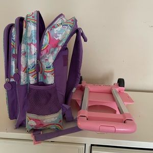 The chest detachedable rolling backpack